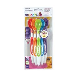 Набор детской посуды Munchkin ложки мягкие, разноцветные 6 шт, от 4-х месяцев