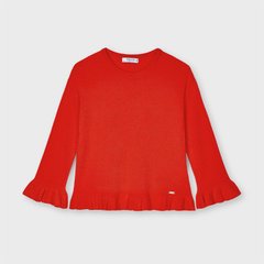 Трикотажный свитер красного цвета для девочки, 5 лет, Девочка