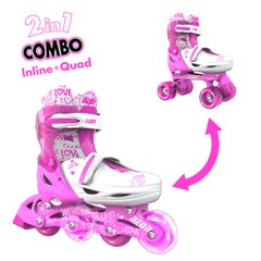 Роликовые коньки Neon Combo Skates Розовый (Размер 34-37)