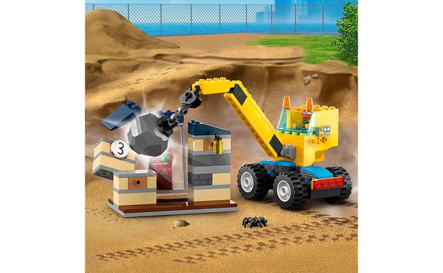 Конструктор LEGO City Будівельна вантажівка й кулястий кран-таран