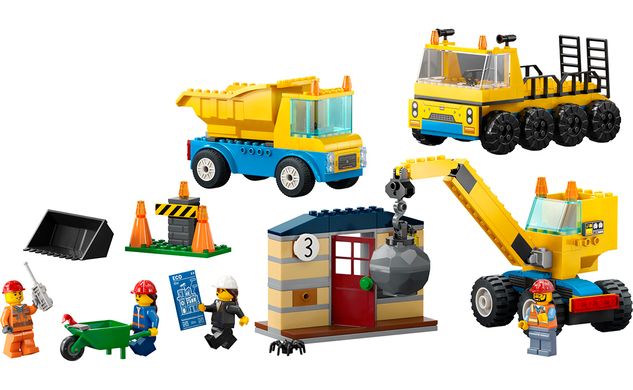 Конструктор LEGO City Строительный грузовик и шаровидный кран-таран