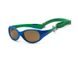 Солнцезащитные очки детские синие с зелёными вставками KOOLSUN серии FLEX, от 3 до 6-ти лет, Унисекс