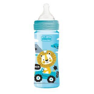 Пляшечка пластикова Chicco WELL-BEING, 250 мл, соска силікон, 2 м+