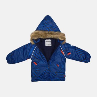 Комплект зимний (куртка + полукомбинезон) HUPPA AVERY синий с принтом/темно-синий