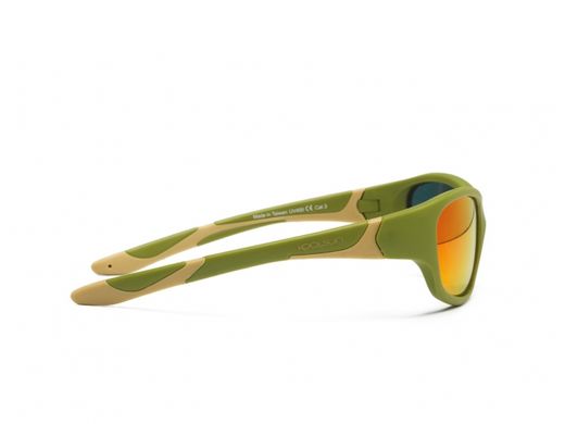 Сонцезахисні окуляри дитячі кольору хакі (6-12 років) KOOLSUN серії SPORT, від 6 до 12-ти років, Дівчинка