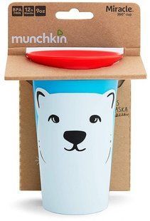 Чашка-непроливайка Munchkin "Miracle 360 &deg; Sippy" Білий ведмідь 266мл, 266 мл, 1+, Пластик