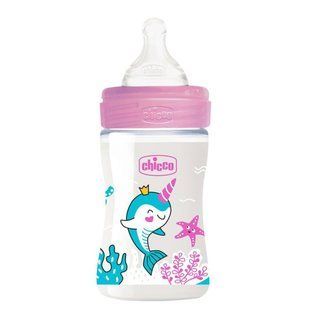 Пляшечка пластикова Chicco WELL-BEING, 150 мл, соска силікон, 0м+