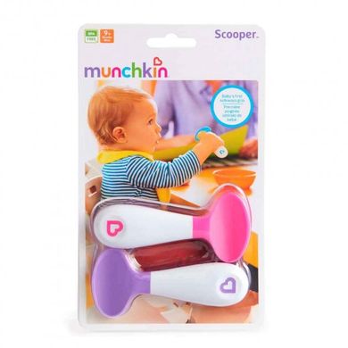 Набір ложечок Munchkin "Scooper Spoons" 2шт, від 9-ти місяців, силікон / високоякісний пластик