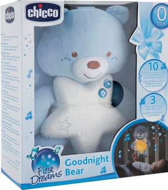 Іграшка музична Chicco Goodnight Bear , від народження, Хлопчик, Велюр