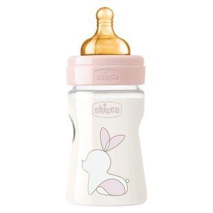 Пляшечка пластикова Chicco Original Touch, 150 мл, соска латексна, 0м+