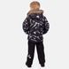 Комплект д/хл HUPPA WINTER, темно-сірий з принтом/ чорний