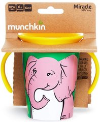 Чашка-непроливайка Munchkin Miracle 360 ° "Trainer cup" Слоненя 177 мл, 177 мл, від 6-ти місяців, поліпропілен