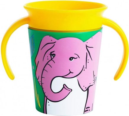 Чашка-непроливайка Munchkin Miracle 360 ° "Trainer cup" Слоненя 177 мл, 177 мл, від 6-ти місяців, поліпропілен