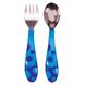 Набор детской посуды Munchkin ложка + вилка (голубой), Голубой, от 3-х месяцв, высококачественный пластик / нержавеющая сталь