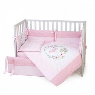 Постільний комплект FLAMINGO PINK, від 0 місяців, Бавовна