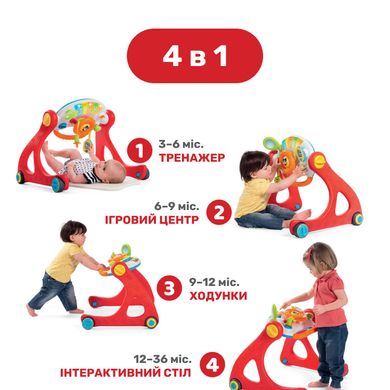 Игровой развивающий центр 4 в 1 Chicco "Grow And Walk"