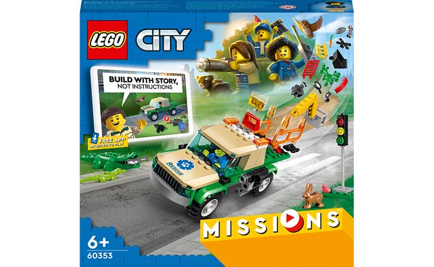 Конструктор LEGO City Місії порятунку диких тварин