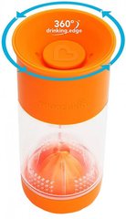 Чашка - поїльник Munchkin "Miracle 360" з інфузером 414 мл (помаранчевий), Помаранчевий, 414 мл, 1,5+, Пластик