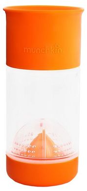 Чашка - поильник Munchkin "Miracle 360" с инфузером 414 мл (оранжевый), Оранжевый, 414 мл, 1,5+, Пластик