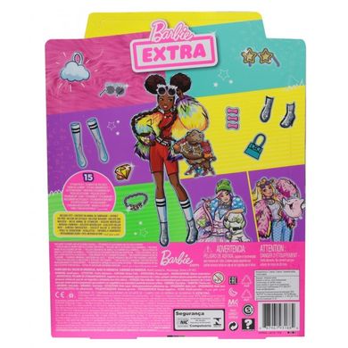 Кукла Barbie "Экстра" в радужной накидке, 3+, Extra, Девочка