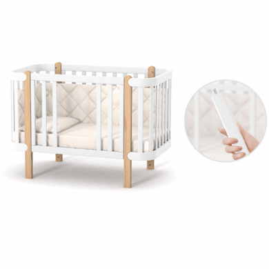 Дитяче ліжечко Верес MONACO ЛД 5 капучино-білий, від 0 до 4 років, Унісекс