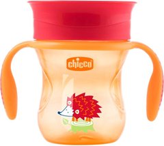 Чашка пластиковая для питья Chicco Perfect Cup 12м+ , 200 мл, Оранжевый, 200 мл, 1+, Пластик