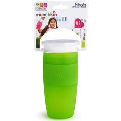 Чашка - поильник Munchkin "Miracle 360  Sippy" 414 мл (зеленый), Зелёный, 414 мл, 1,5+, Пластик