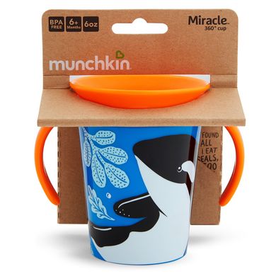 Чашка-непроливайка Munchkin Miracle 360 ° "Trainer cup" Касатка 177 мл, 177 мл, від 6-ти місяців, поліпропілен