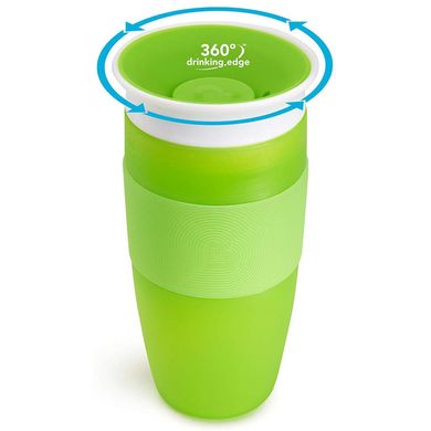 Чашка - поїльник Munchkin "Miracle 360  Sippy" 414 мл (зелений), Зелений, 414 мл, 1,5+, Пластик
