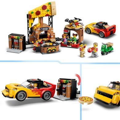 Конструктор LEGO City Доставка піци з різними транспортними засобами