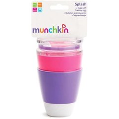Набір стаканчиків Munchkin "Splash" 2 шт (рожевий, фіолетовий), 200 мл, 1,5+