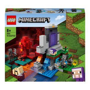 Конструктор LEGO Minecraft Зруйнований портал (21172), 7+, Minecraft&trade;, Унісекс
