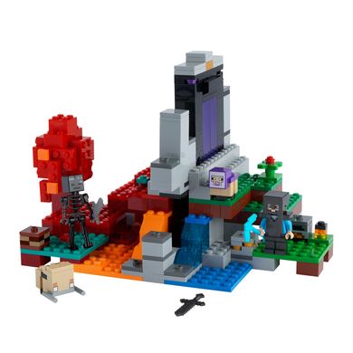 Конструктор LEGO Minecraft Зруйнований портал (21172), 7+, Minecraft™, Унісекс