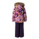 Комплект (куртка+полукомбинезон) HUPPA MARVEL, розовый с принтом/тёмно-лилoвый
