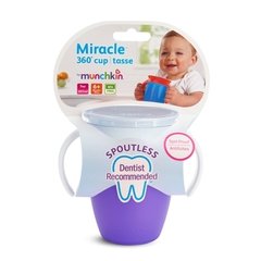 Чашка-непроливайка Munchkin "Miracle 360°" 207 мл (фиолетовая), Сиреневый, 207 мл, Пластик, от 6-ти месяцев, Пластик