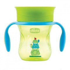 Чашка пластиковая для питья Chicco Perfect Cup 12м+ , 200 мл, Зелёный, 200 мл, 1+, Пластик
