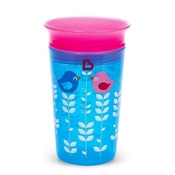 Чашка-непроливайка Munchkin "Sippy" 266 мл (блакитна з рожевим), 266 мл, 1+, Пластик