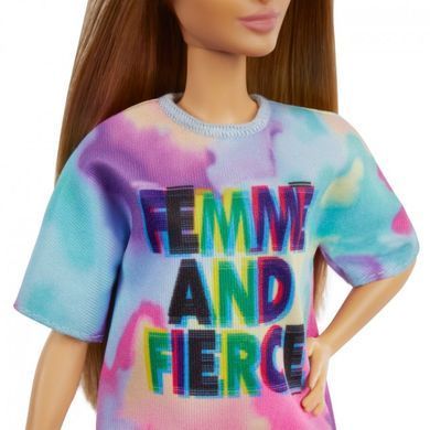 Лялька Barbie "Модниця" у різнокольоровій сукні та кепці-козирку, 3+, Модниця, Дівчинка