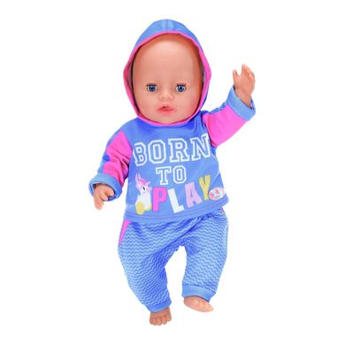 Одяг для пупса Baby born Спортивний костюм блакитний (830109-2)  , 3+, Унісекс