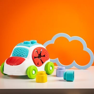 Машинка з конструктором Clementoni "Sensory Car", серія "Soft Clemmy", 8 деталей