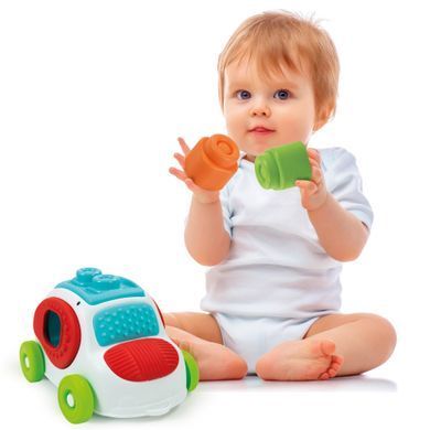 Машинка з конструктором Clementoni "Sensory Car", серія "Soft Clemmy", 8 деталей