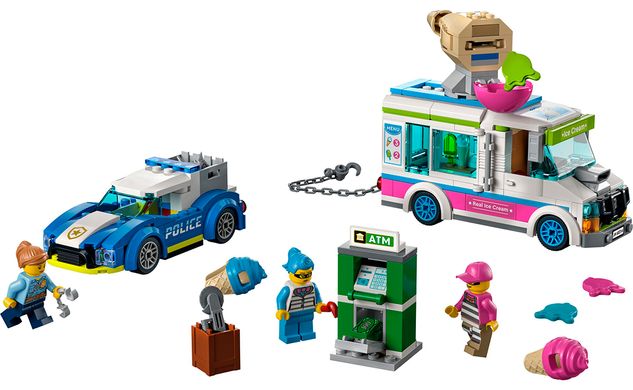 Конструктор LEGO City Полицейское преследование фургона с мороженым