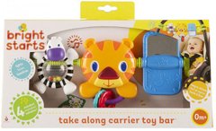 Іграшка для коляски й автокрісла Bright Starts "Take Along Tiger Carrier", від 3-х місяців, Унісекс