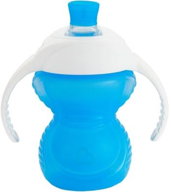 Бутылочка-непроливайка Munchkin "Chew Proof" 237 мл (голубая), Голубой, 237 мл, Силикон, Пластик, от 6-ти месяцев, полипропилен