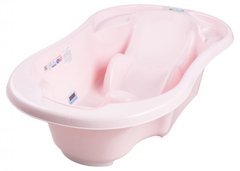 Анатомічна ванночка з термометром TEGA, Рожевий, від народження, 96.5х54х23 см, Анатомічна термометром та зливом, Пластик