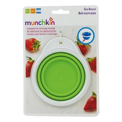 Тарілка дорожня Munchkin "Go Bowl" Зеленая, Зелений, 1+, Силікон