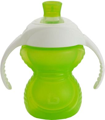 Бутылочка-непроливайка Munchkin "Chew Proof" 237 мл (зеленый), Зелёный, 237 мл, Силикон, Пластик, от 6-ти месяцев, полипропилен