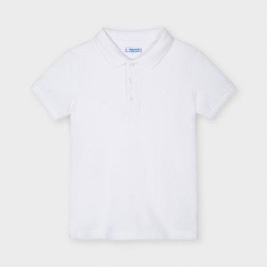 Рубашка-поло белая Mayoral для мальчика 8 лет