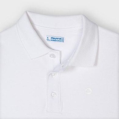 Рубашка-поло белая Mayoral для мальчика 6 лет