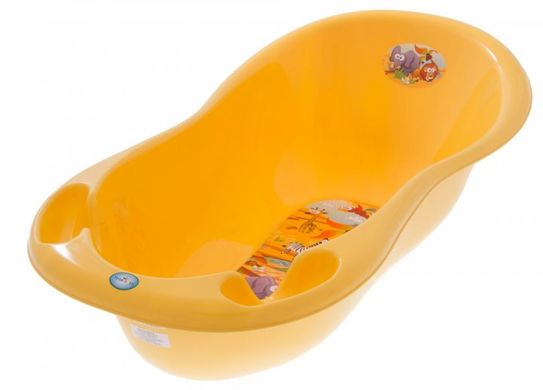 Ванночка "Сафари" з термометром TEGA, Жовтий, від народження, 102x54x31 см, Класична, Пластик